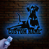 Personalized Rhodesian Ridgeback Dog Metal Wall Art, Custom Name Sign, Rhodesian Ridgeback Room Decor, Unique Home Decor Gift