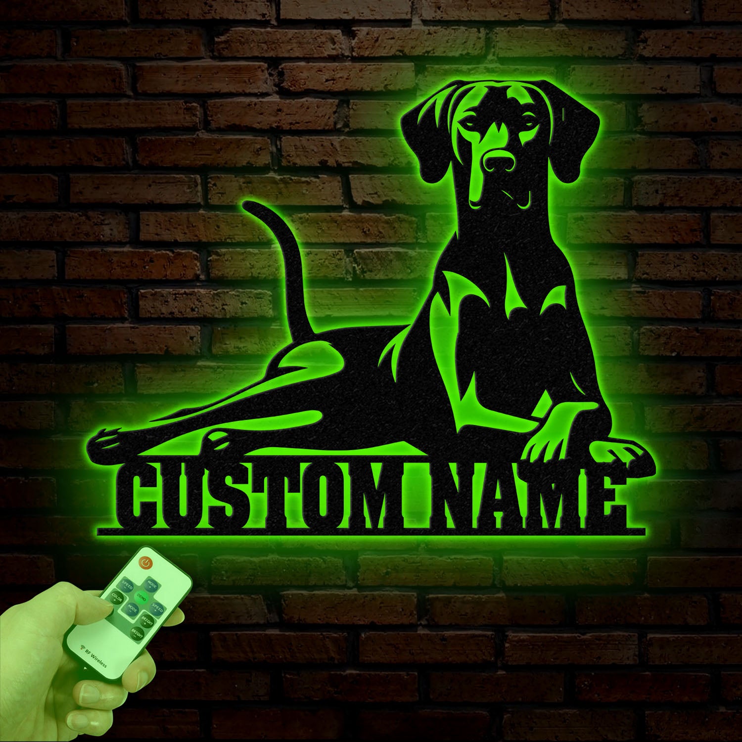 Personalized Rhodesian Ridgeback Dog Metal Wall Art, Custom Name Sign, Rhodesian Ridgeback Room Decor, Unique Home Decor Gift