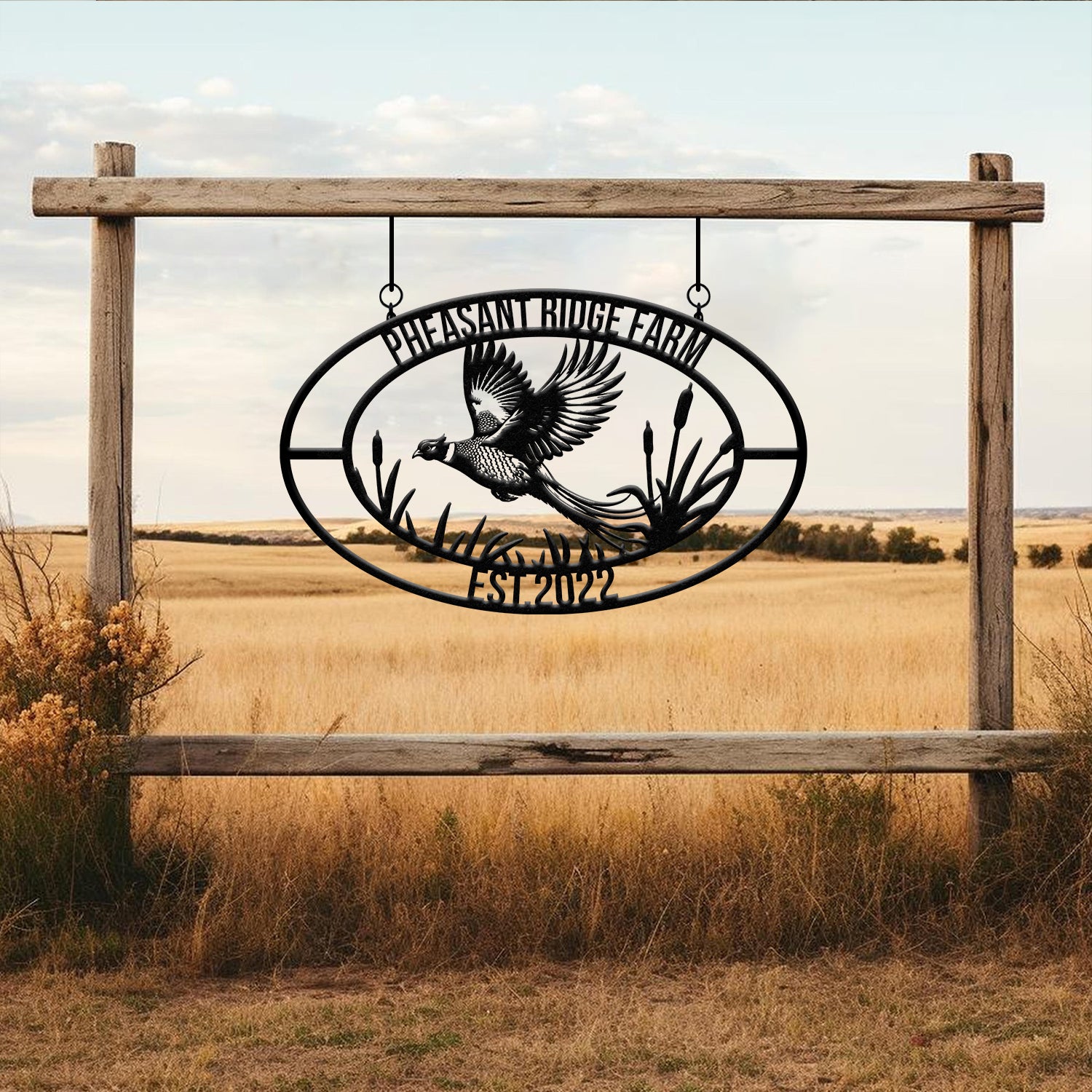Personalized Pheasant Metal Sign, Custom Pheasant Hunting Name Sign, Wall Decor for Man Cave, Hunter Gift for Dad, Pheasant Decor