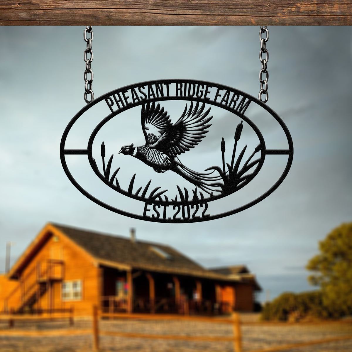 Personalized Pheasant Metal Sign, Custom Pheasant Hunting Name Sign, Wall Decor for Man Cave, Hunter Gift for Dad, Pheasant Decor