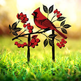 Cardinals Garden Metal Sign with Stake, Cardinal Garden Stake, Cardinal Sign, Cardinal Sign Cardinal Yard Art Christmas Gift
