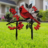 Cardinals Garden Metal Sign with Stake, Cardinal Garden Stake, Cardinal Sign, Cardinal Sign Cardinal Yard Art Christmas Gift