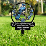 Personalized Blue Jay Memorial Plaque Stake, Memorial Gifts for Loss of Mother, Memorial Sign, In Loving Memory Gift, Gift Loss Of Father