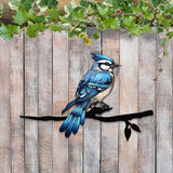 Blue Jay Metal Bird Yard Garden Art, Metal Yard Art, Tree sign, Memorial Sign, Bird Lover Gifts, Patio Decor, Christmas Gifts