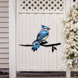 Blue Jay Metal Bird Yard Garden Art, Metal Yard Art, Tree sign, Memorial Sign, Bird Lover Gifts, Patio Decor, Christmas Gifts