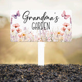 Custom Floral Butterfly Garden Sign, Personalized Name Garden Stake, Metal Garden Sign, Gardener Name Sign, Gardener Gift, Yard Decor