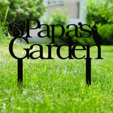 Personalized Papa Garden Sign With Stakes, Custom Vegetable Garden Stake, Vegetables Sign, Gardeners Gift, Garden Decor, Gift for Papa Dad