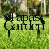 Personalized Papa Garden Sign With Stakes, Custom Vegetable Garden Stake, Vegetables Sign, Gardeners Gift, Garden Decor, Gift for Papa Dad