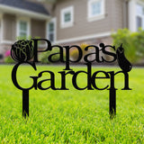 Personalized Papa Garden Sign With Stakes, Custom Vegetable Garden Stake, Vegetables Sign, Gardeners Gift, Garden Decor, Gift for Papa Dad