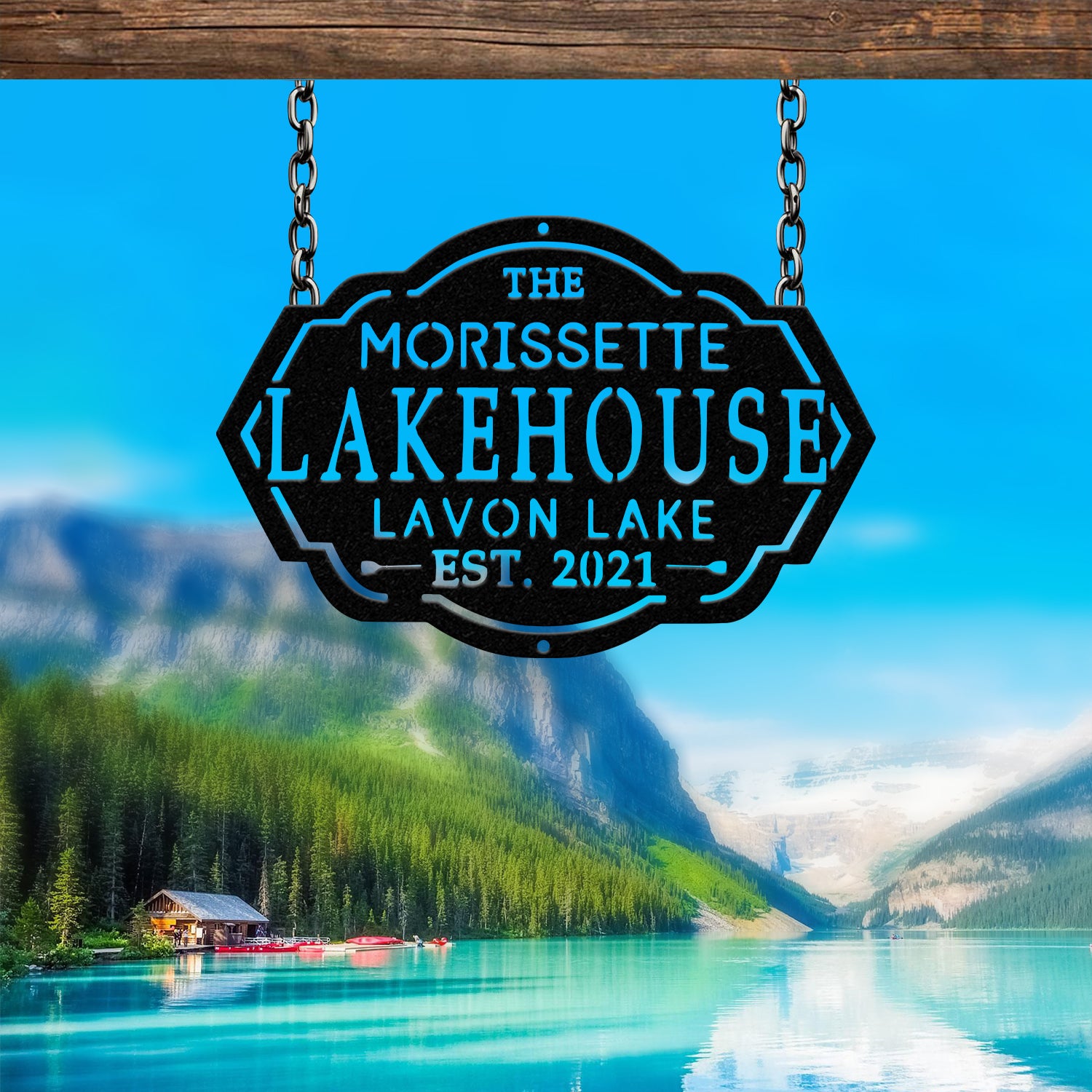 Personalized Lake House Sign, Custom Lake House, Metal Lake House Sign, Lake Name, Family Name Sign for Lake House, Personalized Name Sign