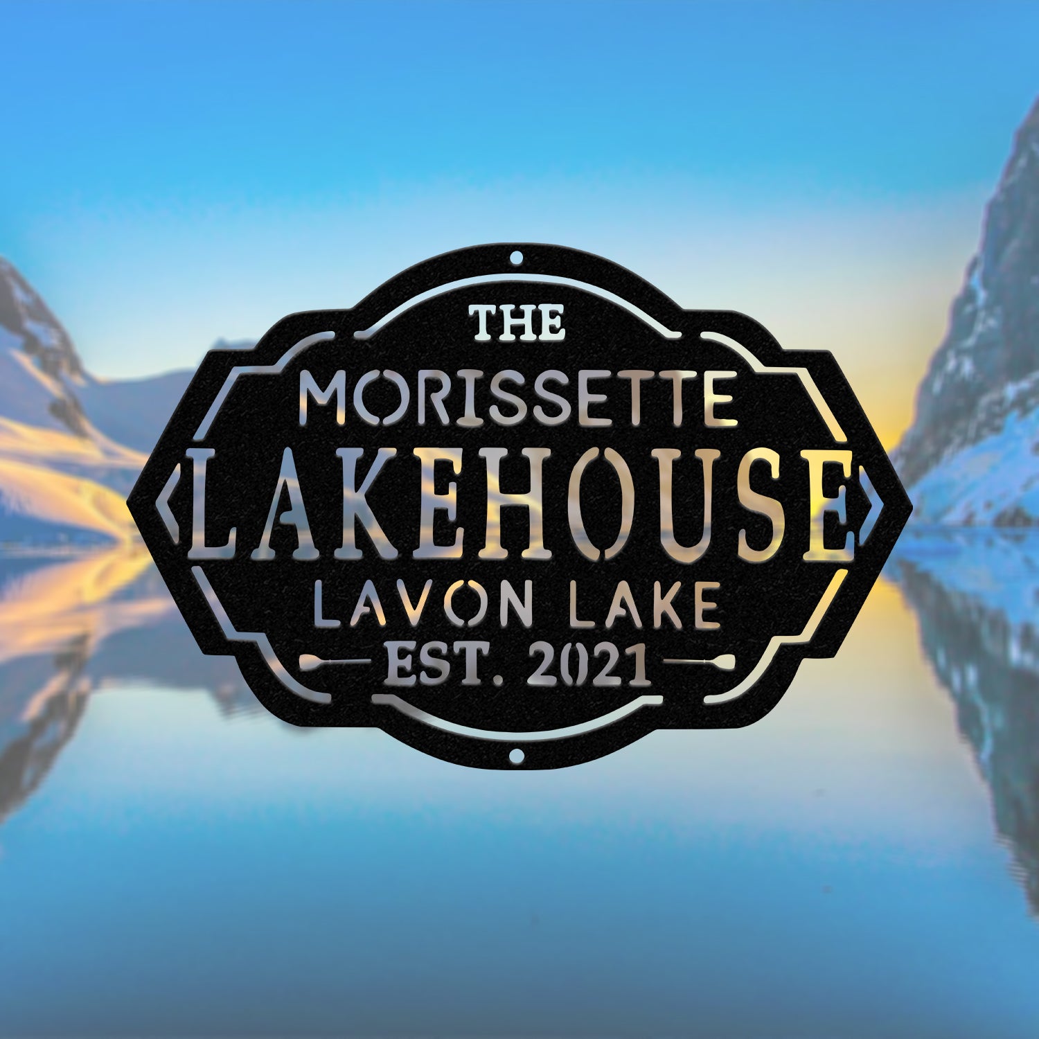 Personalized Lake House Sign, Custom Lake House, Metal Lake House Sign, Lake Name, Family Name Sign for Lake House, Personalized Name Sign