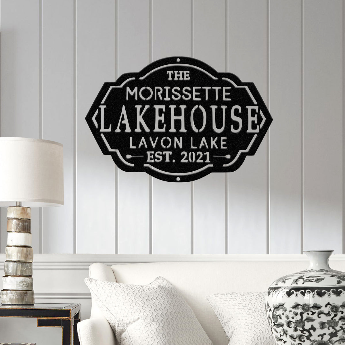Personalized Lake House Sign, Custom Lake House, Metal Lake House Sign, Lake Name, Family Name Sign for Lake House, Personalized Name Sign