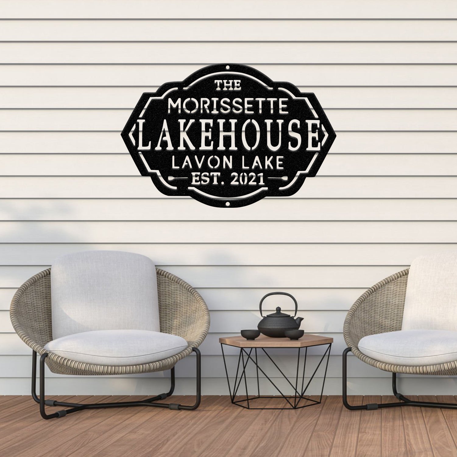 Personalized Lake House Sign, Custom Lake House, Metal Lake House Sign, Lake Name, Family Name Sign for Lake House, Personalized Name Sign