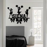 Custom Name Cheerleader Wall Art with Led Lights, Cheerleader Name Metal Sign, Cheerleader Wall Art, Cheer Team Gift, Girls Sports Decor