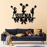 Custom Name Cheerleader Wall Art with Led Lights, Cheerleader Name Metal Sign, Cheerleader Wall Art, Cheer Team Gift, Girls Sports Decor