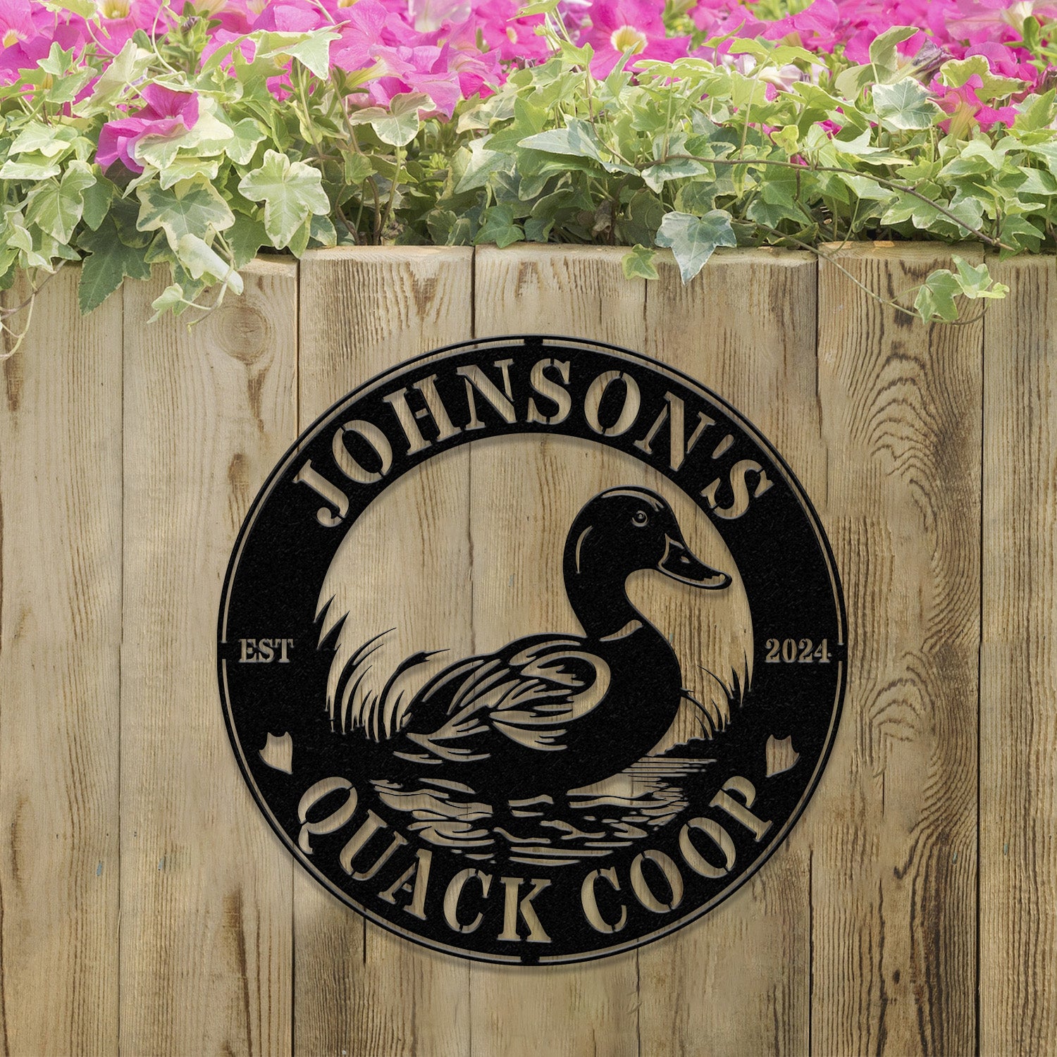 Custom Quack House Sign, Personalized Duck Farm Metal Sign, Farmhouse Decor, Duck Hutch Coop Sign,Quack Shack Cabin Decor, Farmer Gift
