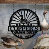 Customized Duck Farm Metal Sign, Quack House Sign, Family Name Metal Sign for Farm House, Duck Hutch Coop Sign, Quack Shack Cabin Decor,