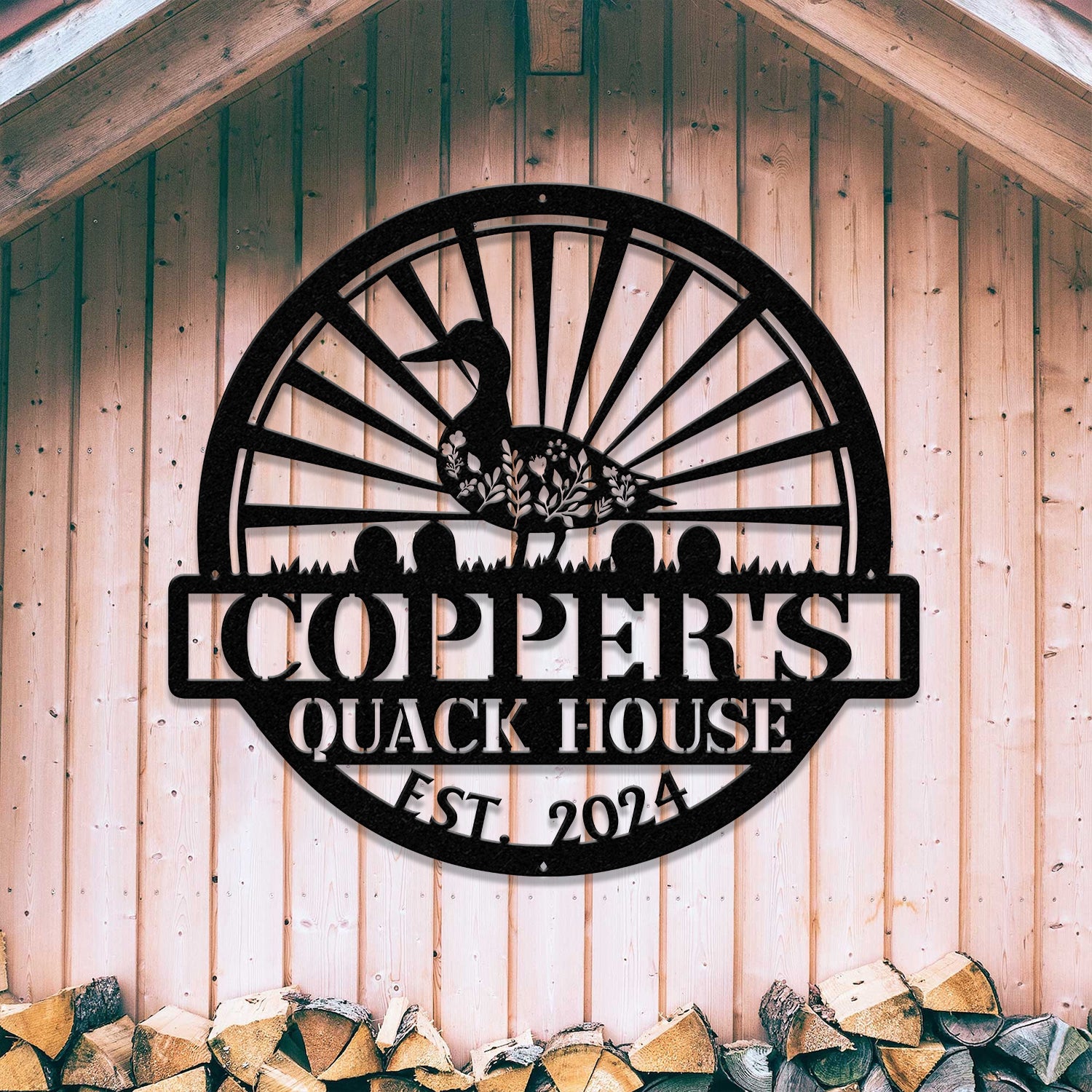 Customized Duck Farm Metal Sign, Quack House Sign, Family Name Metal Sign for Farm House, Duck Hutch Coop Sign, Quack Shack Cabin Decor,