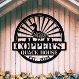 Customized Duck Farm Metal Sign, Quack House Sign, Family Name Metal Sign for Farm House, Duck Hutch Coop Sign, Quack Shack Cabin Decor,