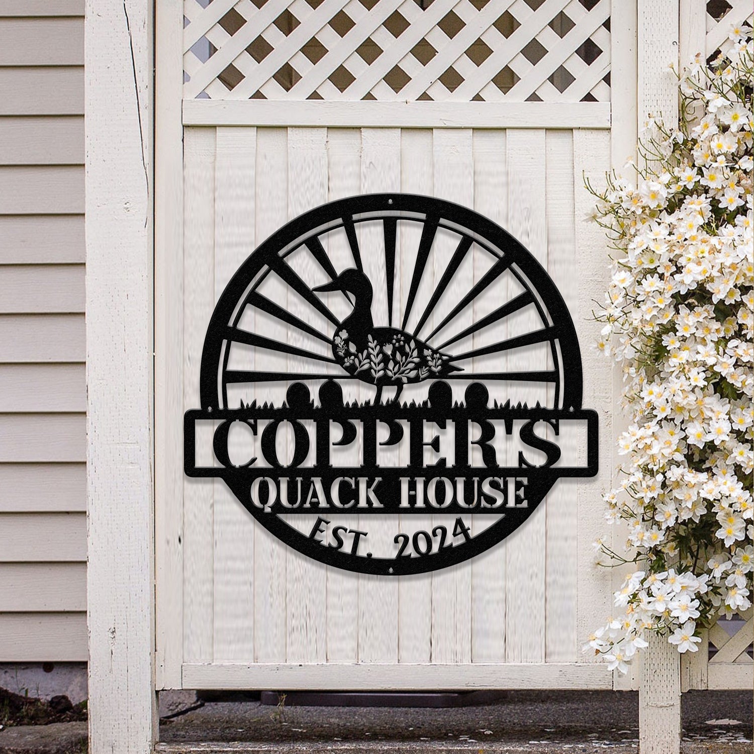 Customized Duck Farm Metal Sign, Quack House Sign, Family Name Metal Sign for Farm House, Duck Hutch Coop Sign, Quack Shack Cabin Decor,