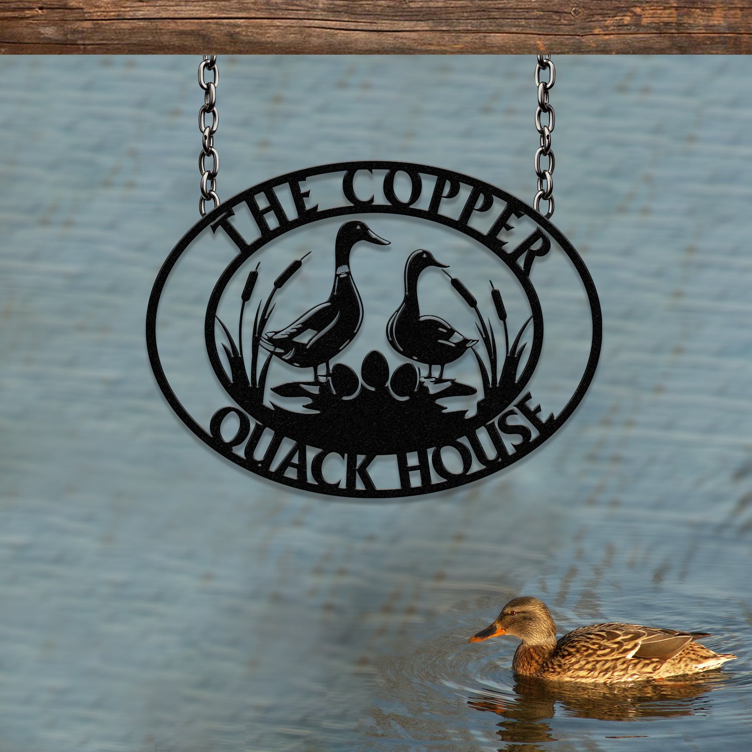 Customized Duck Farm Metal Sign, Quack House Sign, Family Name Metal Sign for Farm House, Duck Hutch Coop Sign, Quack Shack Cabin Decor,