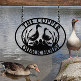 Customized Duck Farm Metal Sign, Quack House Sign, Family Name Metal Sign for Farm House, Duck Hutch Coop Sign, Quack Shack Cabin Decor,