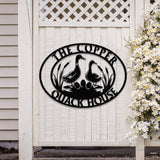 Customized Duck Farm Metal Sign, Quack House Sign, Family Name Metal Sign for Farm House, Duck Hutch Coop Sign, Quack Shack Cabin Decor,