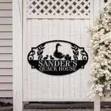 Custom Duck Quack House Metal Sign, Personalized Duck Farm Sign, Lake Farmhouse Decor ,Duck Hutch Coop Sign, Quack Shack Cabin Decor