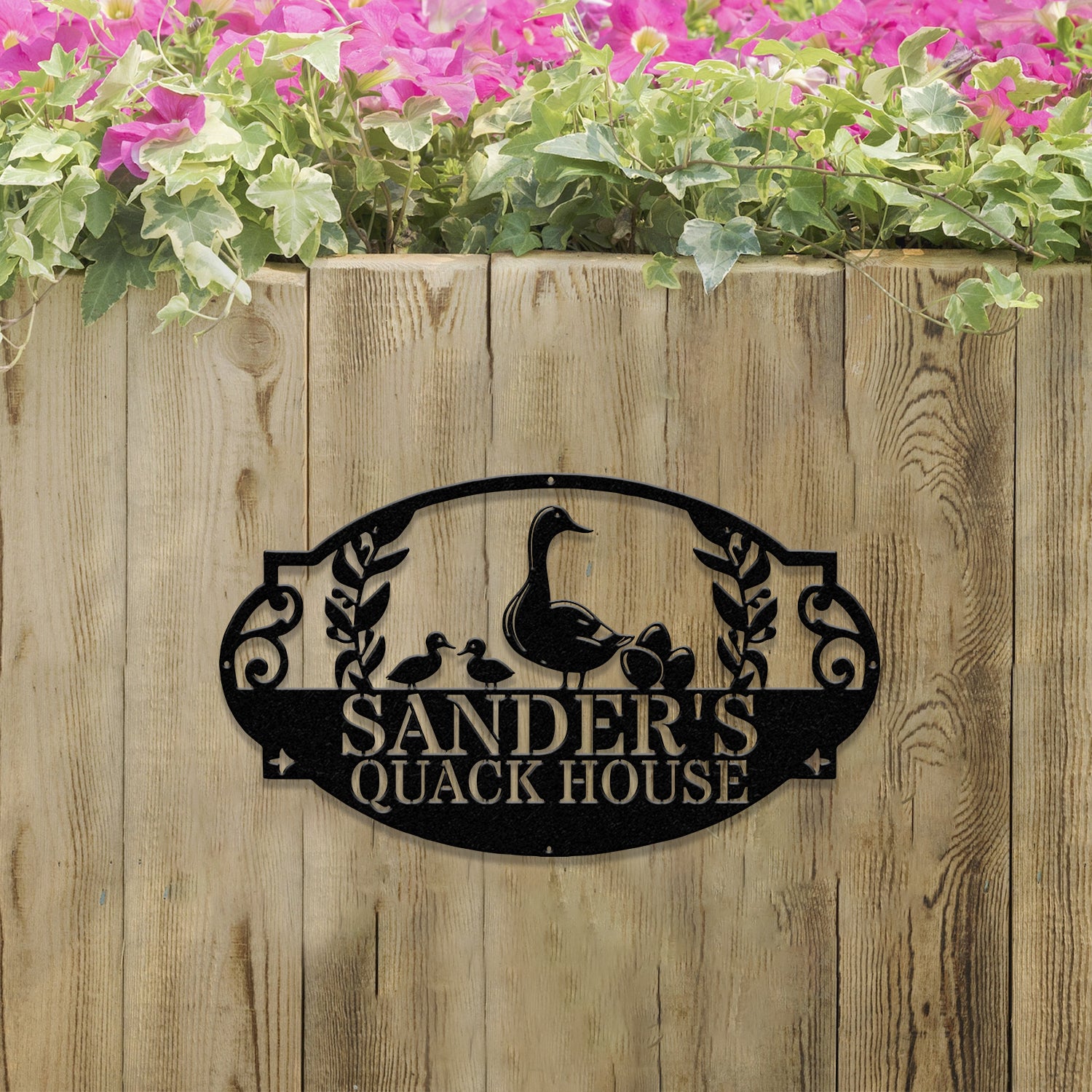 Custom Duck Quack House Metal Sign, Personalized Duck Farm Sign, Lake Farmhouse Decor ,Duck Hutch Coop Sign, Quack Shack Cabin Decor