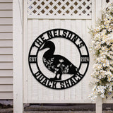 Custom Quack House Sign, Personalized Floral Duck Metal Sign, Farmhouse Decor, Duck Hutch Coop Sign,Quack Shack Cabin Decor, Farmer Gift