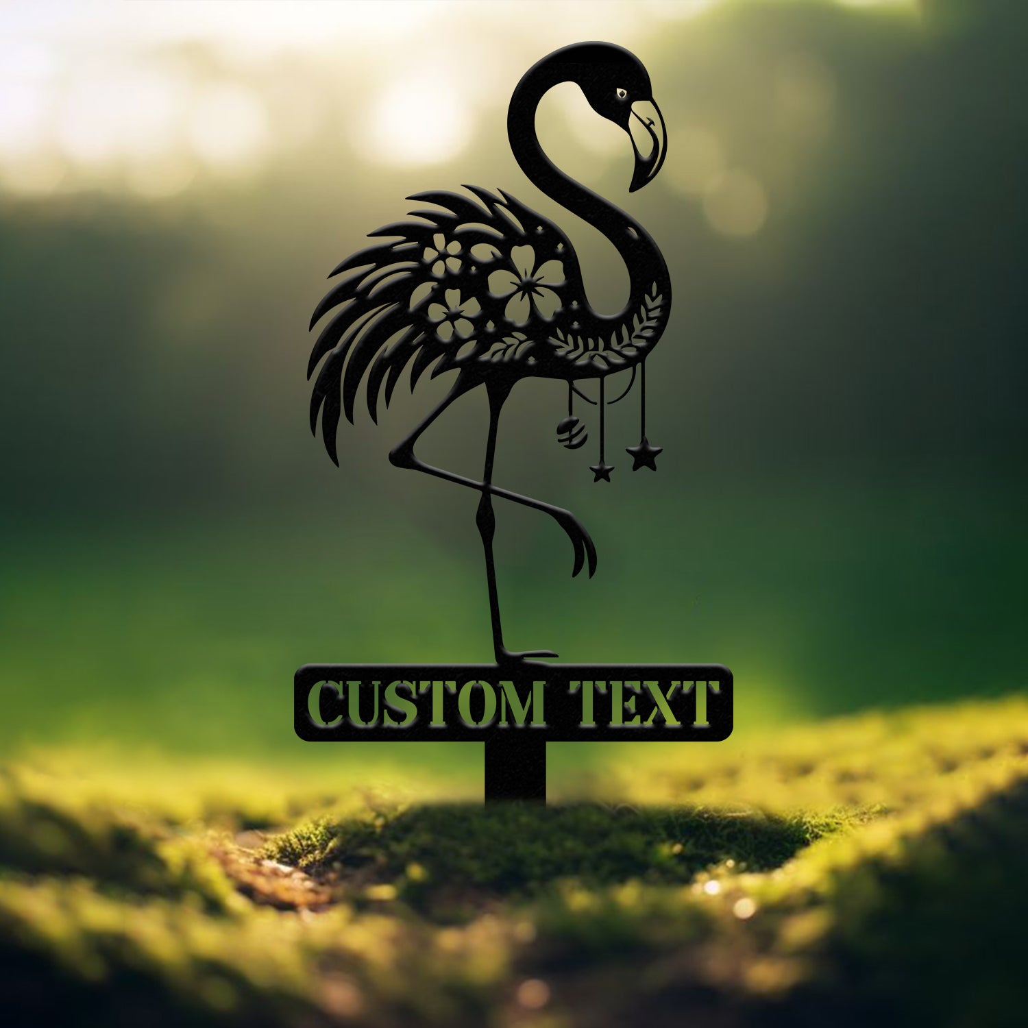 Custom Pink Flamingo Yard Stake, Personalized Flamingo Metal Sign, Pool Sign, Flamingo Decor, Garden Decor, Beach House Gifts, Wedding Gift