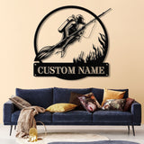 Personalized Spearfishing Metal Sign with Led Light, Custom Water Sport Wall Art, Fisherman Decor, Scuba Wall Hanging, Gift for Divers