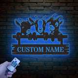 Custom Goat Metal Wall Sign – Personalized Farm Name Wall Art – Goat Farmhouse Decor & Gifts for Goat Lovers, Family Name Sign