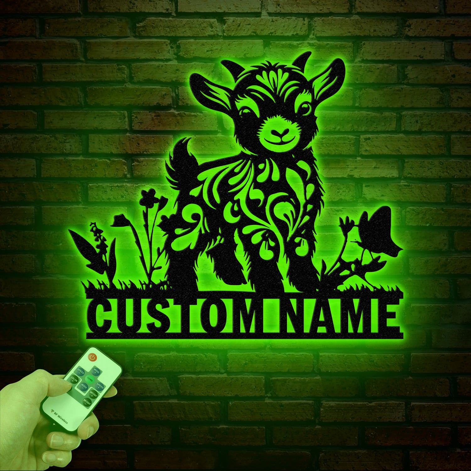 Custom Baby Highland Cow Metal Sign with Led Light, Highland Cow Metal Wall Art, Personalized Floral Highland Cow Farm, Farmhouse Decor