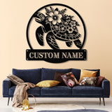 Custom Turtle Name Sign, Personalized Beach House Sign, Beach Sign, Beach House Decor, Sea Turtle Sign, Beach House Sign, Sea Turtle Art