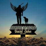 Custom Hunting In Heaven Memorial Plaque Stake, Memorial Grave Marker, Hunter & Dog Memorial Stake For Grave, Hunter Loss, Dad Loss