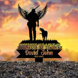 Custom Hunting In Heaven Memorial Plaque Stake, Memorial Grave Marker, Hunter & Dog Memorial Stake For Grave, Hunter Loss, Dad Loss