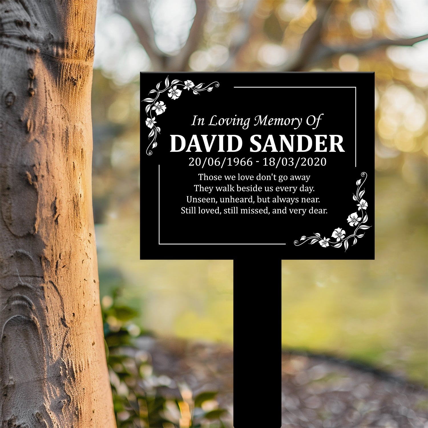 Personalized Memorial Metal Plaque Stake, Indoor Outdoor Grave Marker, In Loving Memory Garden Sign, Remembrance Sympathy Gift