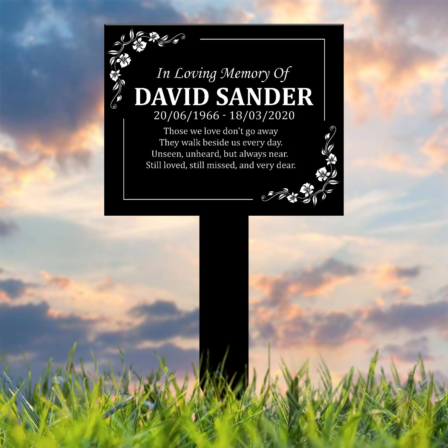 Personalized Memorial Metal Plaque Stake, Indoor Outdoor Grave Marker, In Loving Memory Garden Sign, Remembrance Sympathy Gift