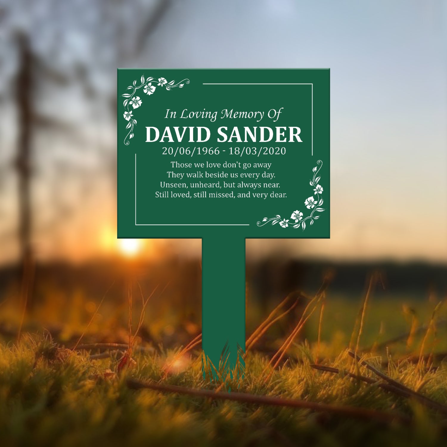 Personalized Memorial Metal Plaque Stake, Indoor Outdoor Grave Marker, In Loving Memory Garden Sign, Remembrance Sympathy Gift