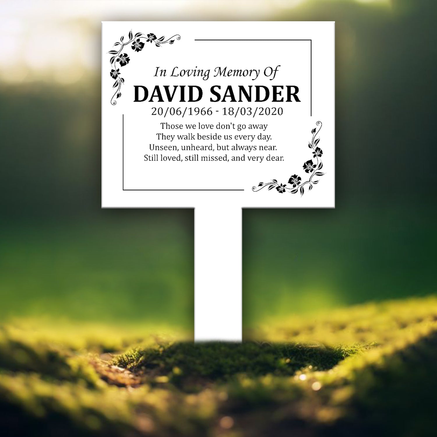 Personalized Memorial Metal Plaque Stake, Indoor Outdoor Grave Marker, In Loving Memory Garden Sign, Remembrance Sympathy Gift