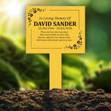 Personalized Memorial Metal Plaque Stake, Indoor Outdoor Grave Marker, In Loving Memory Garden Sign, Remembrance Sympathy Gift