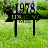 Personalized Deer Address Yard Stake, Custom Deer Sign, Custom House Numbers, Metal Address Sign, Address Numbers, Outdoor Decor