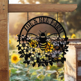Custom Bee Farm Sign, Bee Metal Sign, Honey Bee Garden Decor, Flower Bee Garden Art, Florists Gift, Bee Yard Sign, Bee Keeper Gift
