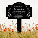 Custom Butterfly Memorial Plaque with Stake, Personalized Metal Grave Marker, In Loving Memory of Mom or Grandma, Sympathy Gift