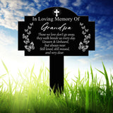 Custom Butterfly Memorial Plaque with Stake, Personalized Metal Grave Marker, In Loving Memory of Mom or Grandma, Sympathy Gift
