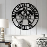 Custom Sheet Metal Workers Wall Art with LED Lights, Personalized Metal Sign Gift for Husband or Dad, Christmas Gift for Sheet Metal Worker