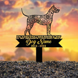 Great Dane Mandala Garden Stake Metal, Zentangle Dog Yard Art, Pet Loss Memorial, Custom Great Dane Grave Marker, Dog Sympathy Gifts