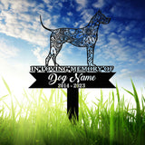 Great Dane Mandala Garden Stake Metal, Zentangle Dog Yard Art, Pet Loss Memorial, Custom Great Dane Grave Marker, Dog Sympathy Gifts