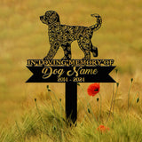 Goldendoodle Mandala Garden Stake Metal, Zentangle Dog Yard Art, Pet Loss Memorial, Custom Goldendoodle Grave Marker, Dog Sympathy Gifts